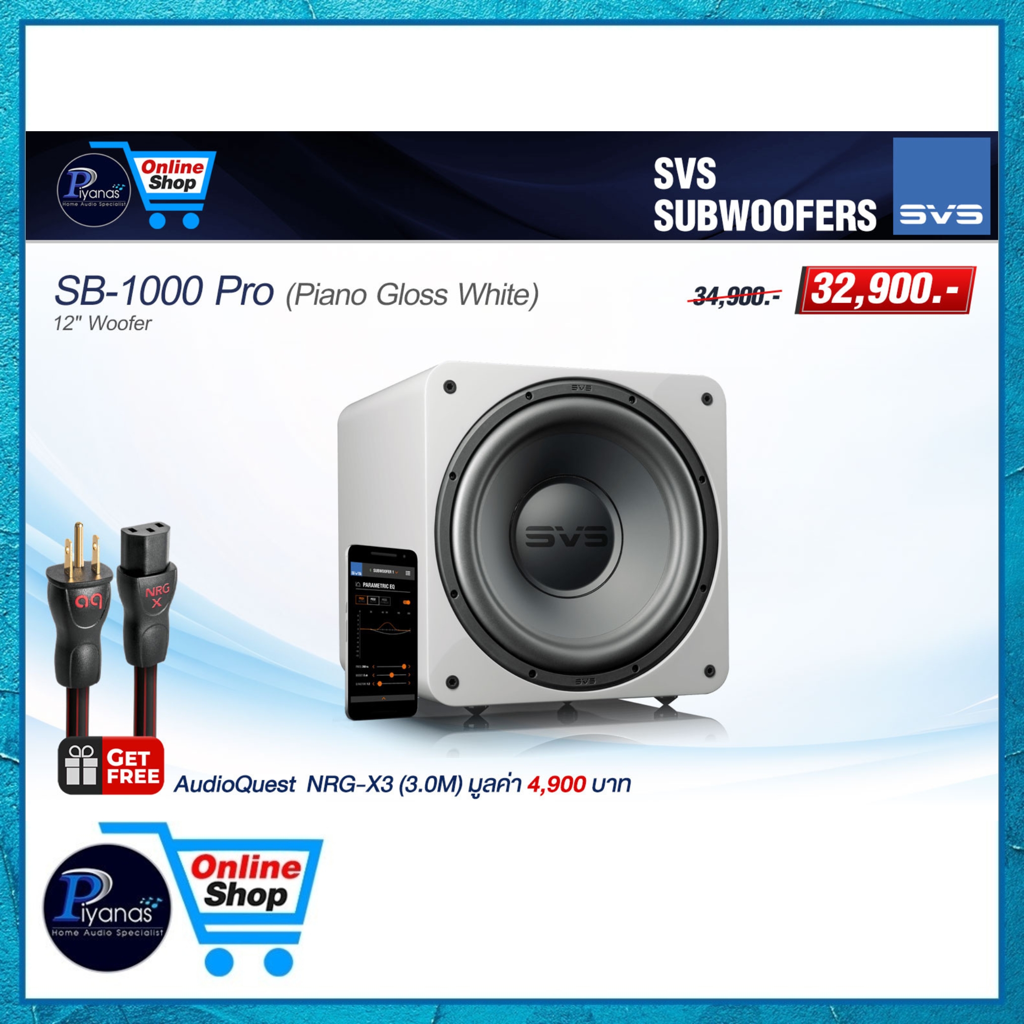 ซับวูฟเฟอร์ SVS : SB-1000 PRO (PIANO GLOSS WHITE)_4